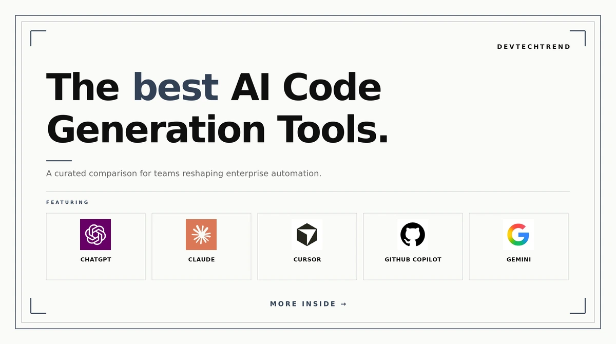 best AI code generation tools