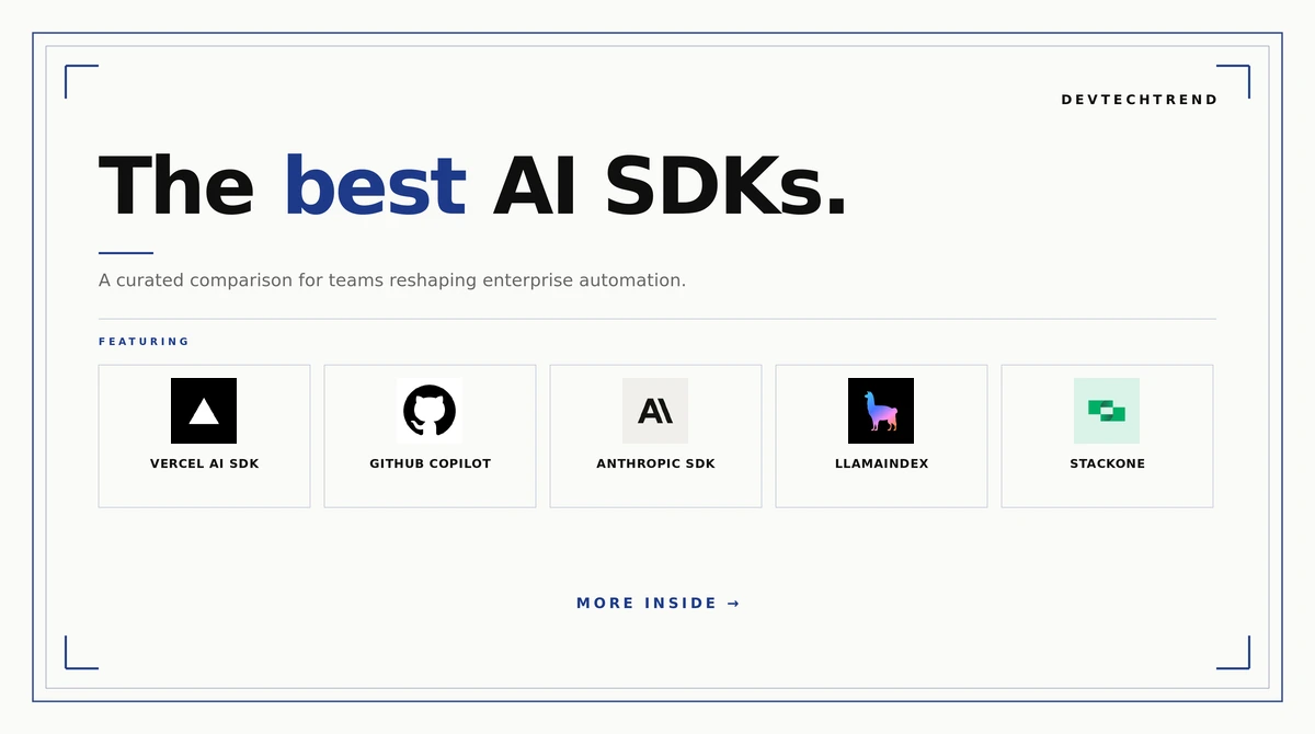 best AI SDKs
