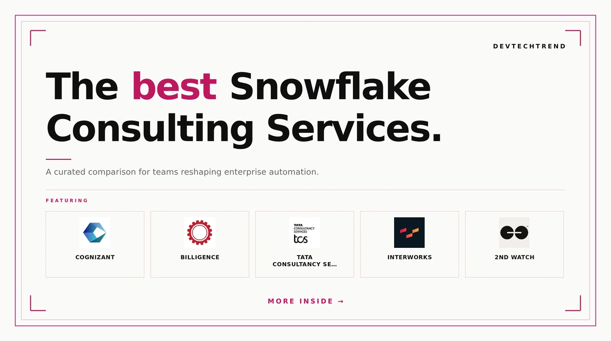 best Snowflake consulting services